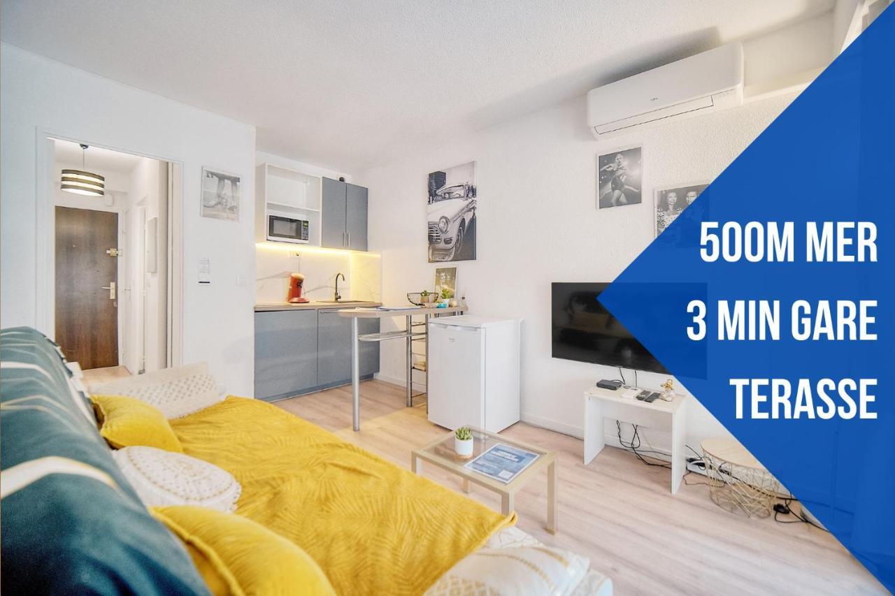 Le Kate-500M Plage-Terrasse Verriere Cote D'Azur Κάννες Εξωτερικό φωτογραφία